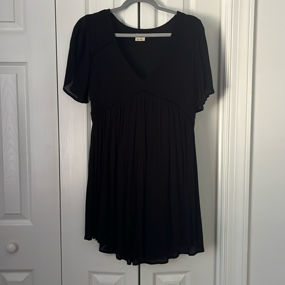 O'Neill Black Lined Mini Dress, V-neck size extra small